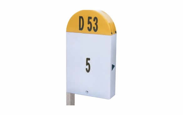 Borne kilométrique plate